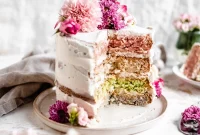Whimsical Vegan Pastel Layer Cake