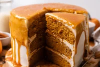 Decadent One-Bowl Vegan Pumpkin Cake with Vegan Cream Cheese Frosting