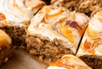 Cozy One Bowl Vegan Apple Spice Cake with Decadent Caramel Cream Cheese Frosting
