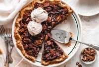 Surprisingly Vegan Decadent Chocolate Pecan Pie