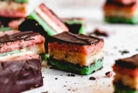 Vibrant Layered Italian Almond Cookies