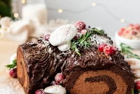 Decadent Vegan Christmas Yule Log