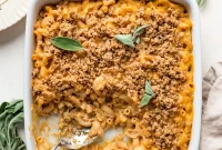 Effortless Five Ingredient Vegan Baked Mac and Cheese