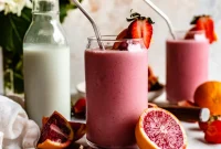 Immune Strength Strawberry Orange Vegan Protein Smoothie