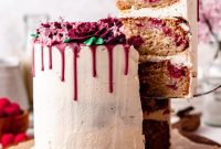 Decadent Vegan White Chocolate Raspberry Cake