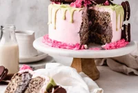 Decadent Vegan Gluten-Free Mint Oreo Ice Cream Cake