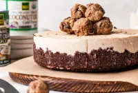 Decadent Raw Vegan No-Bake Cookie Dough Cheesecake Gluten-Free