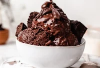 Easy Homemade Fudgy Brownie Vegan Gluten Free Ice Cream