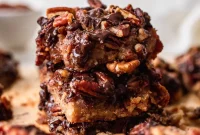 Vegan Gluten-Free Keto Chocolate Pecan Pie Bars