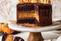 Vegan Gluten Free Moist Chocolate Pumpkin Cake