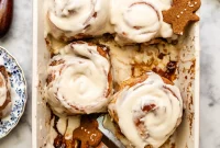Giant Vegan Gingerbread Cinnamon Buns for Two