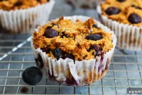 Vegan Paleo Blueberry Muffins Grain Free and Gluten Free