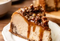 Ultimate Gooey Vegan Pecan Pie Cheesecake
