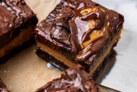 Small Batch Molten Vegan Peanut Butter Brownies with Toasted Caramel Flavor