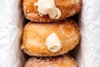 Homemade Vegan Italian Cream Filled Bomboloni