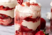 Simple Strawberry Tiramisu Cups Vegan and Coffee Free