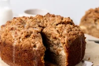 Effortless Vegan Banana Cream Cheese Coffee Cake