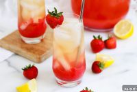 Strawberry Infused Green Tea Lemonade