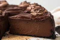 Effortless Baked Vegan Chocolate Cheesecake No Tofu No Cashews