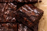 Vegan Small Batch Caramel Nut Brownies