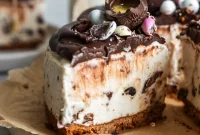 Perfect Vegan No-Bake Easter Egg Cheesecake