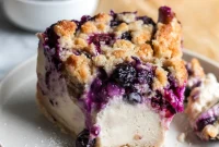 Blueberry Bliss Vegan Crumble Cheesecake