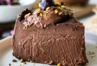 Luxuriously Creamy Vegan Chocolate Basque Cheesecake