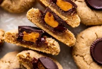 Indulgent Vegan Gluten Free Peanut Butter Cup Cookies