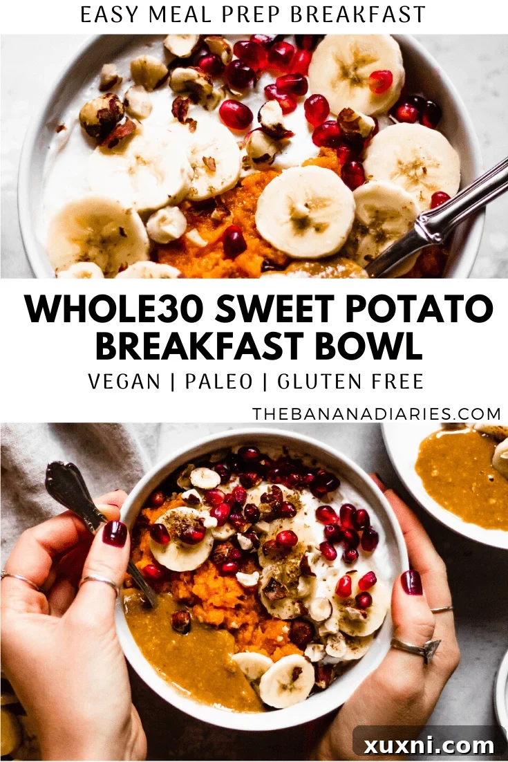 pinterest image for sweet potato bowl