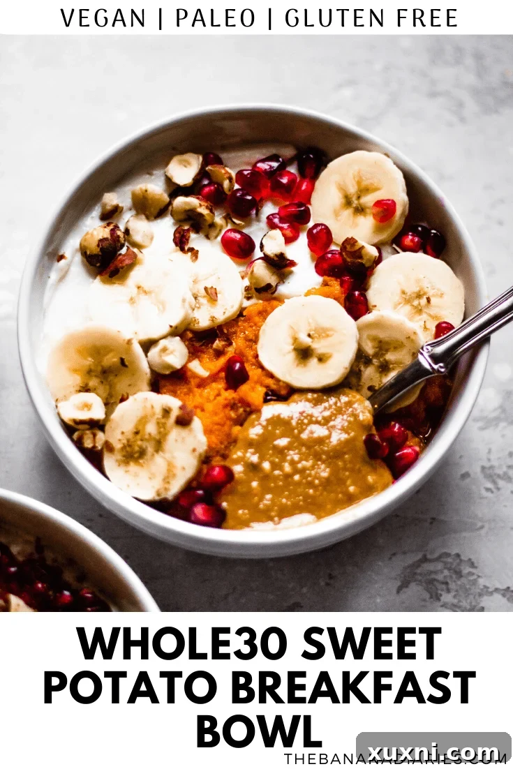 pinterest image for sweet potato bowl