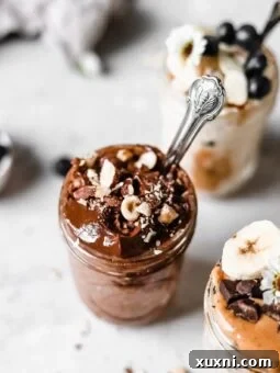 All three oatmeal jars lined up, ready to be enjoyed