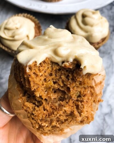Paleo Pumpkin Cupcakes with Whipped Sweet Potato Frosting