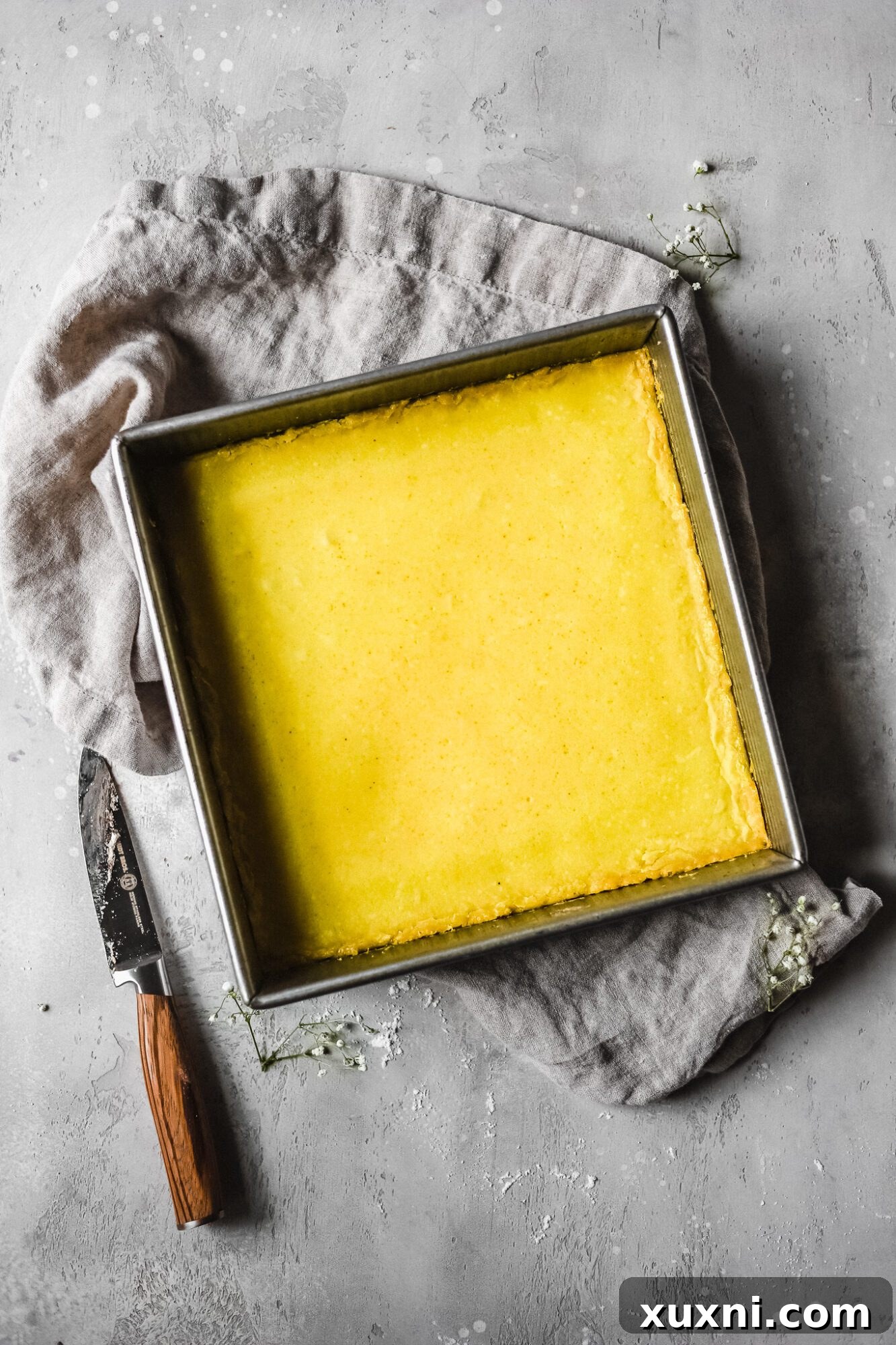 lemon bar filling after refrigeration