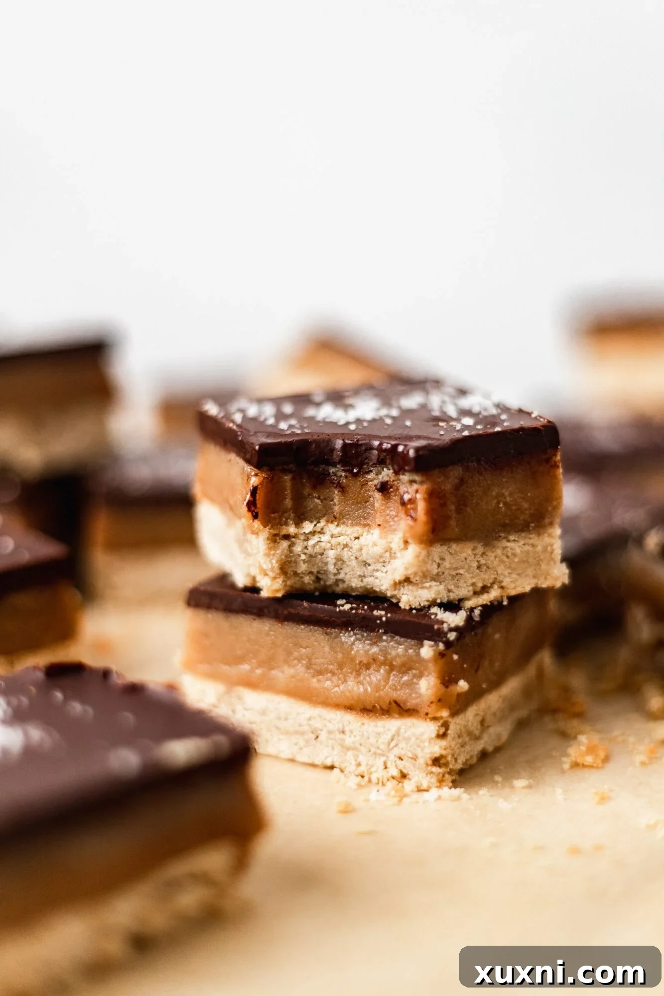BEST Vegan Millionaire Shortbread (Gluten Free!)