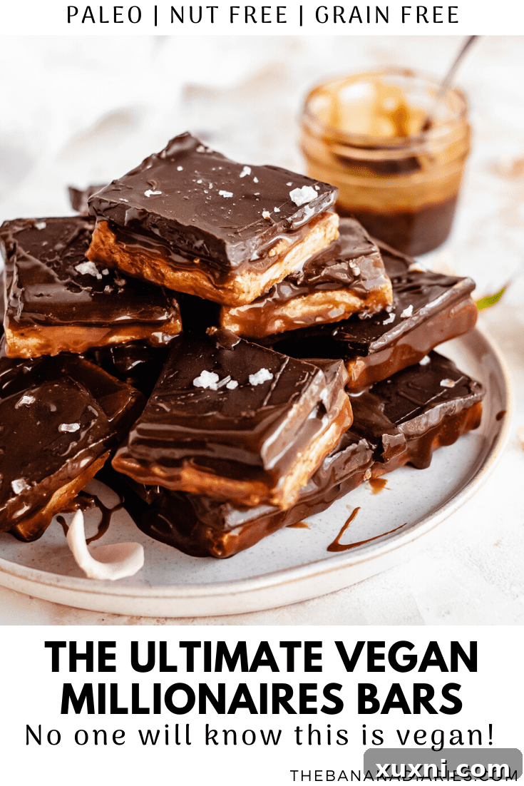 pinterest image for vegan millionaires shortbread