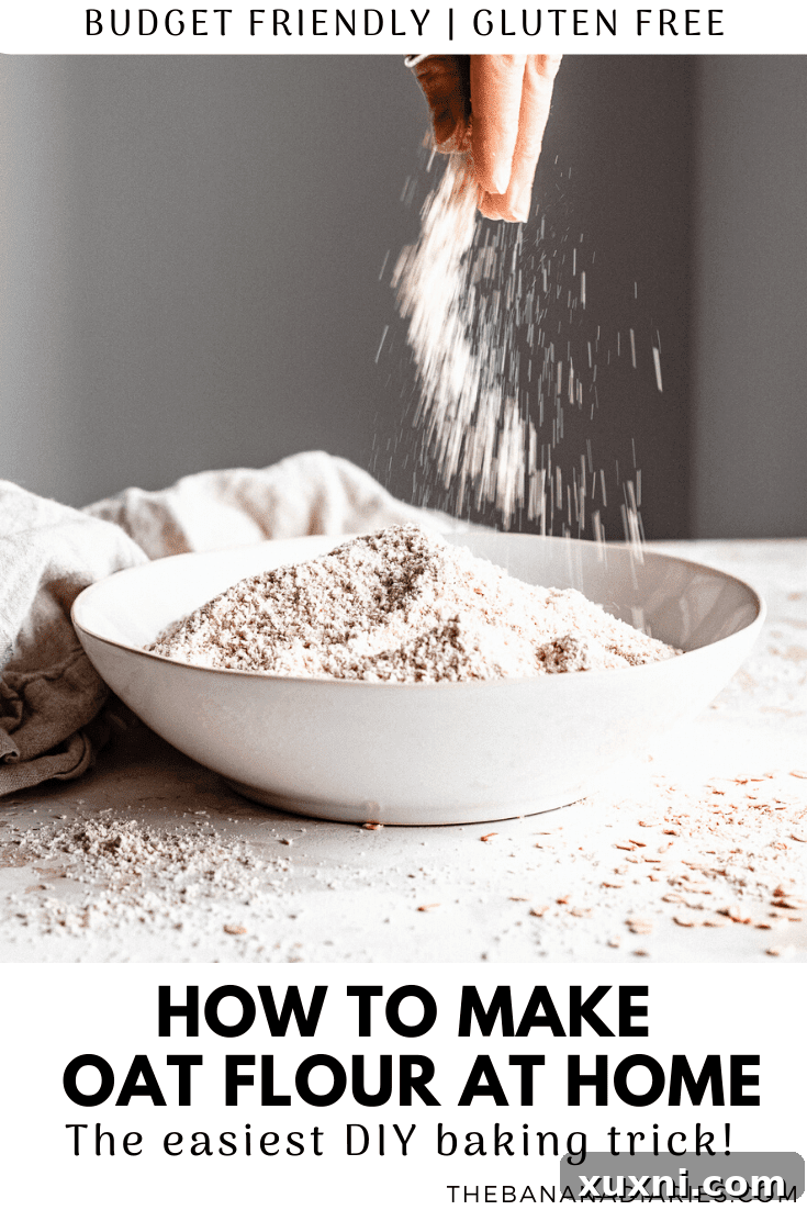 Pinterest optimized image for oat flour recipe