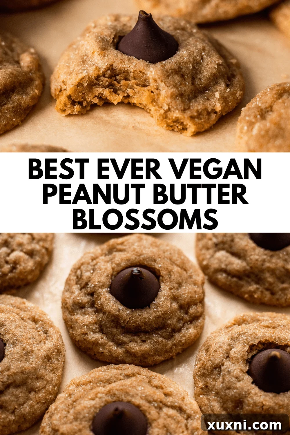 Classic Vegan Peanut Butter Blossoms (Super Easy!)
