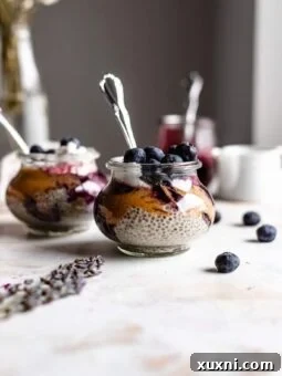glasses of chia pudding