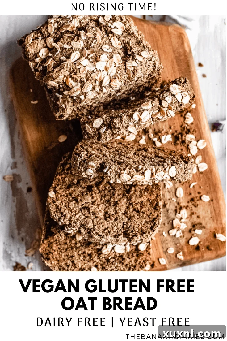 pinterest image for oat bread