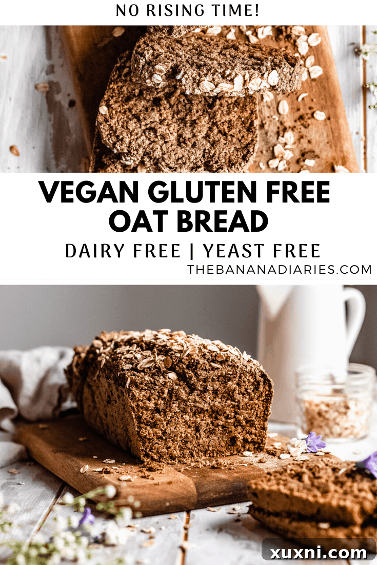Pinterest image for oat bread