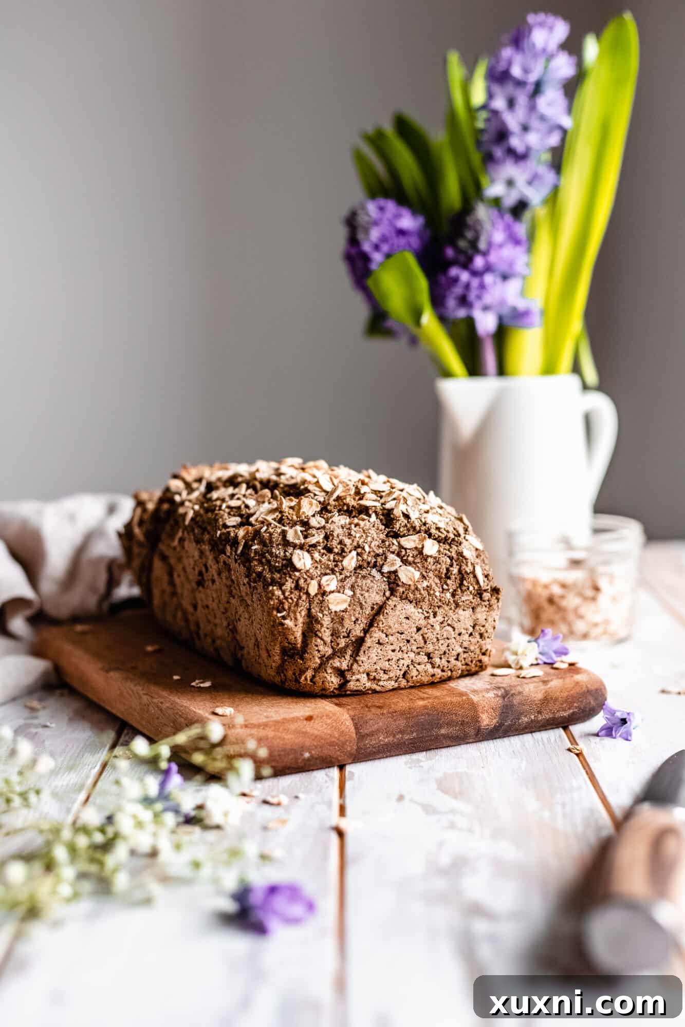 whole loaf of oat bread