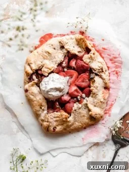strawberry galette with scoop of ice cream
