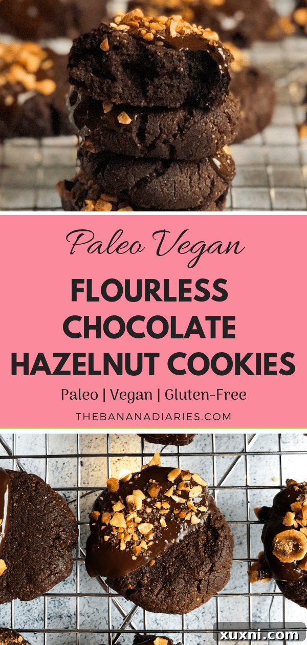 Grain Free Vegan Hazelnut Chocolate Dreams 5 Paleo vegan flourless chocolate hazelnut cookies that are every bit as delicious as a spoonful of Nutella and made with 6 real and simple ingredients!