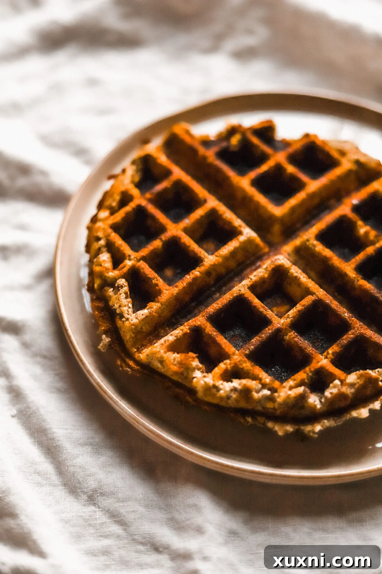 naked sweet potato waffles