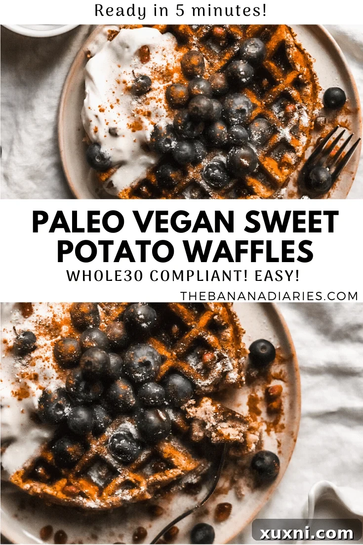 pinterest image for waffles