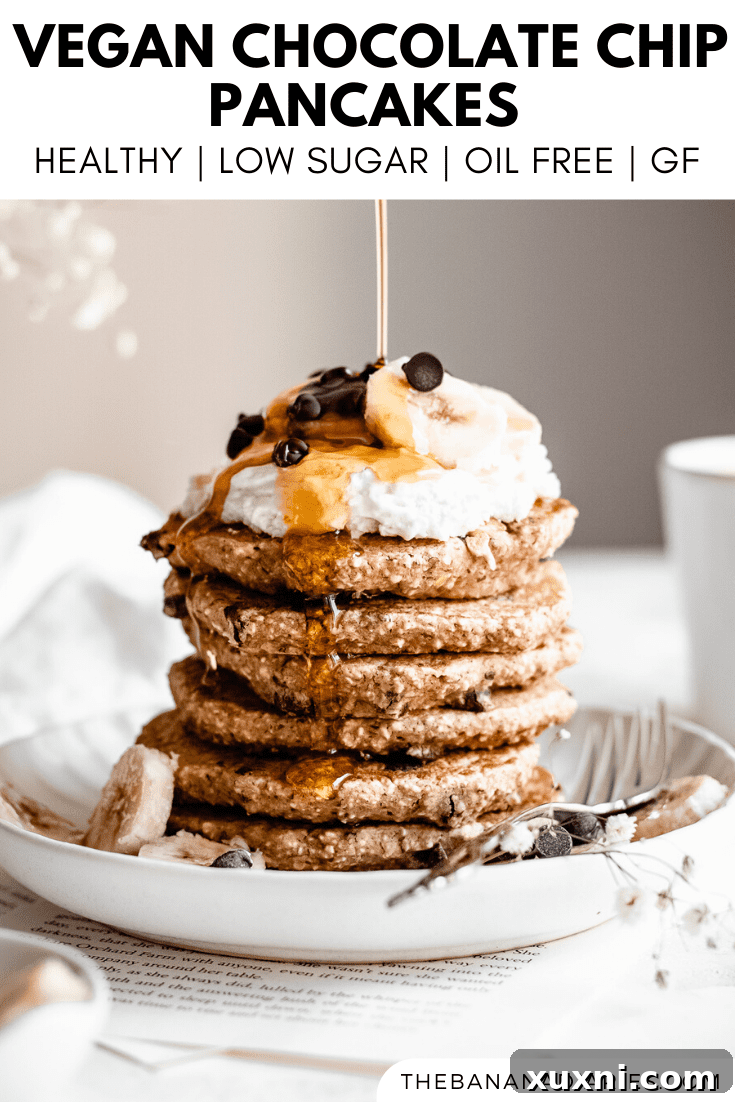 pinterest image for vegan pancakes 