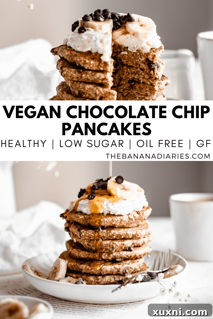 pinterest image for vegan pancakes