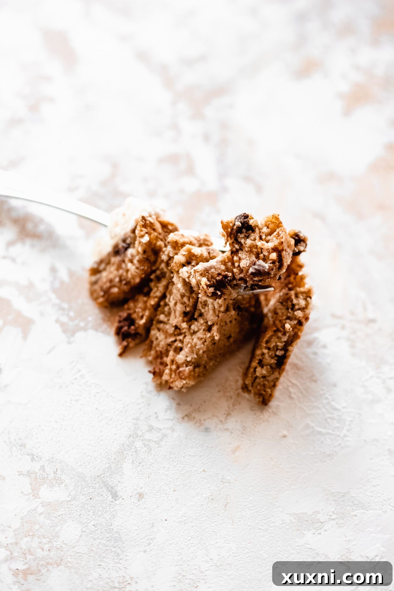 fork with pancake slices