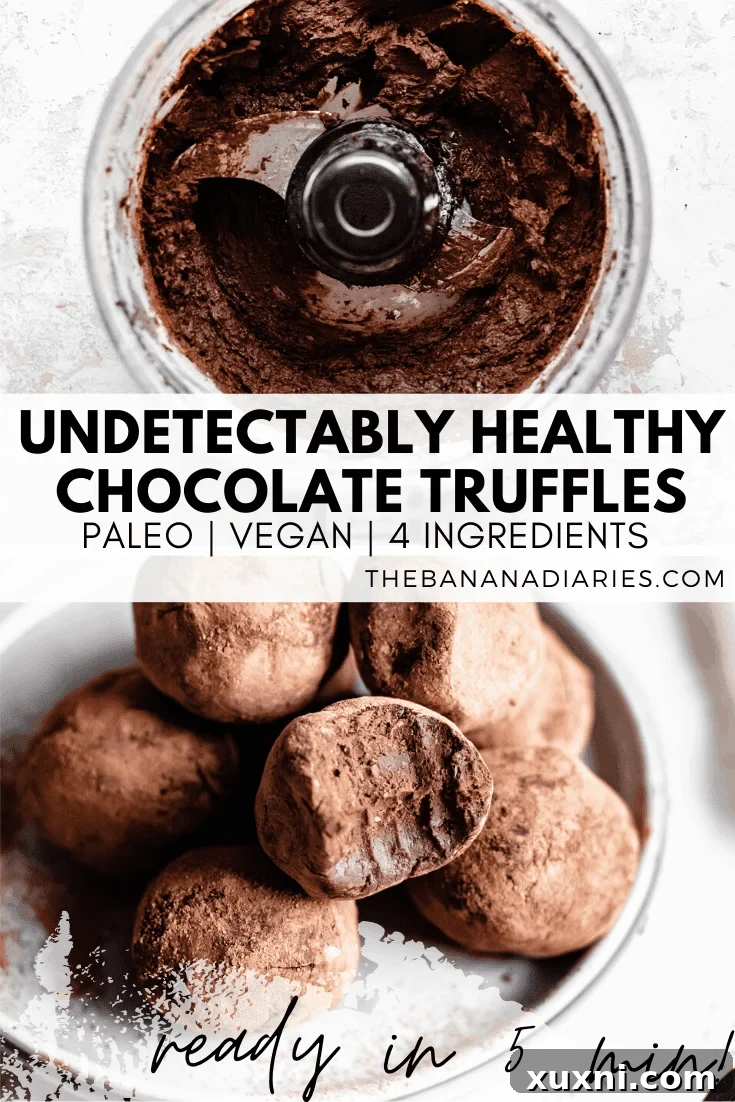 pinterest image for vegan truffles
