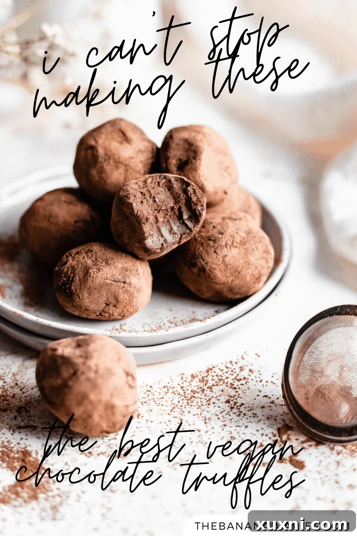 pinterest image for vegan truffles